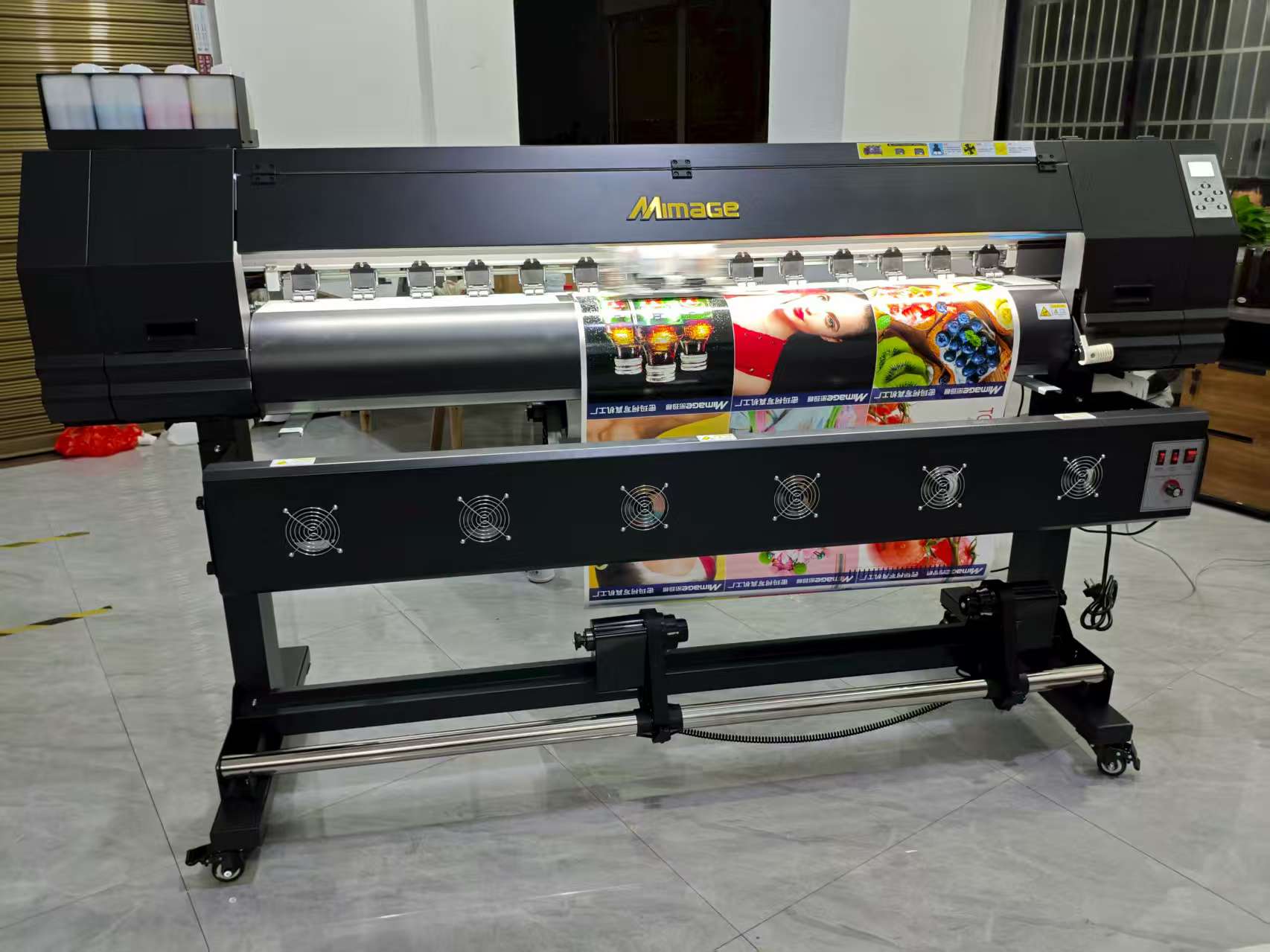 辽宁客户1.6米双头3200户外写真机装机调试完成